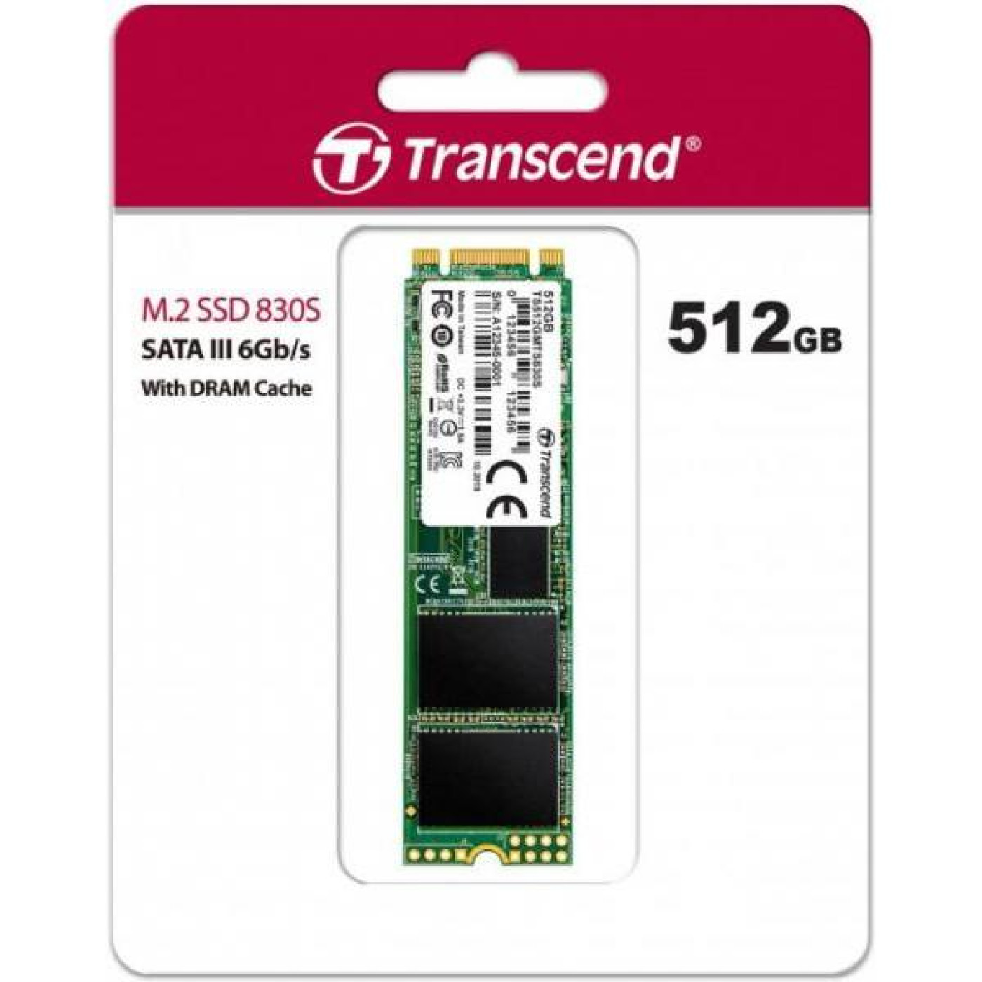 Накопичувач SSD Transcend m.2 sata MTS830S 512 GB (TS512GMTS830S)