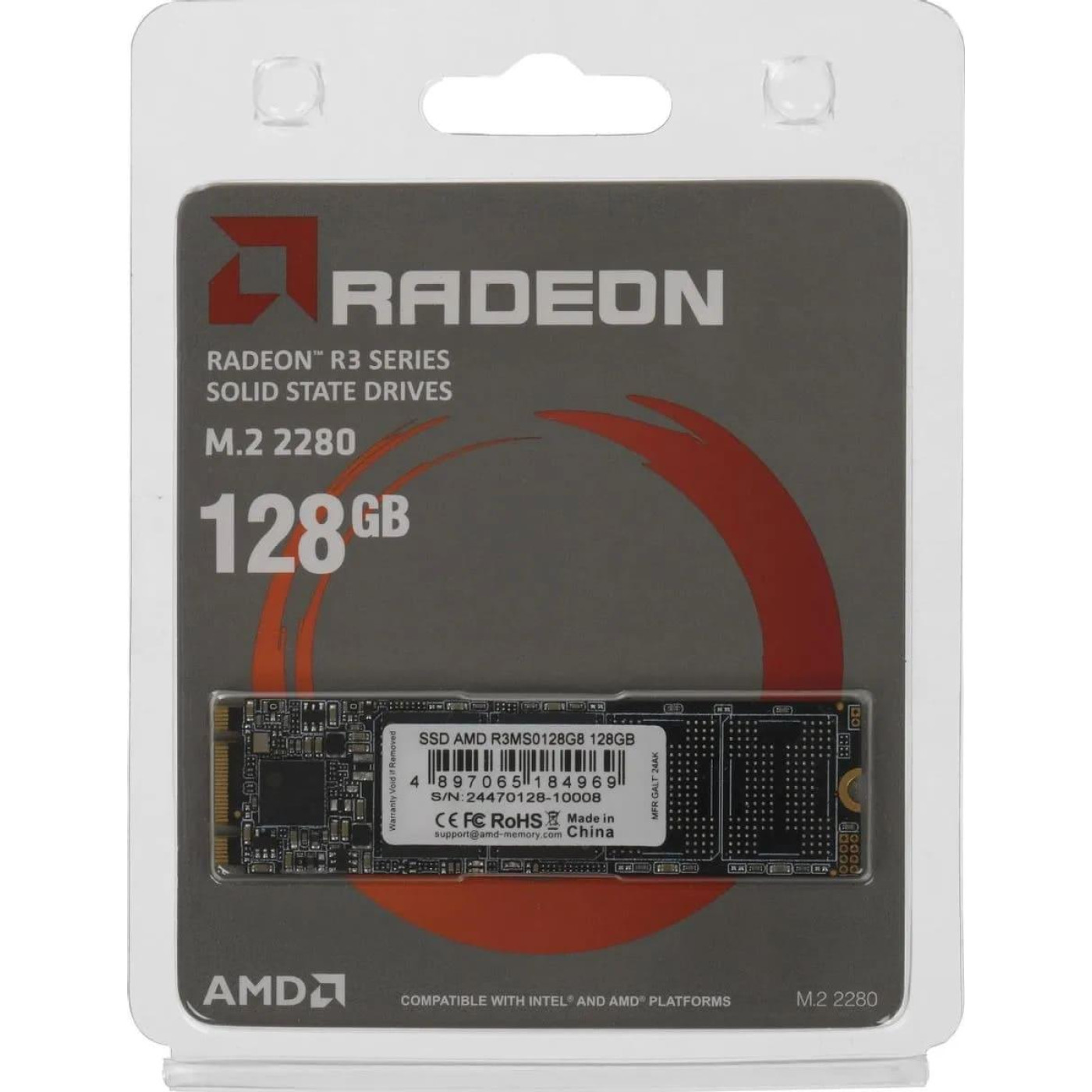 Накопитель SSD AMD m.2 sata 128Gb Radeon R3 (R3MS0128G8)