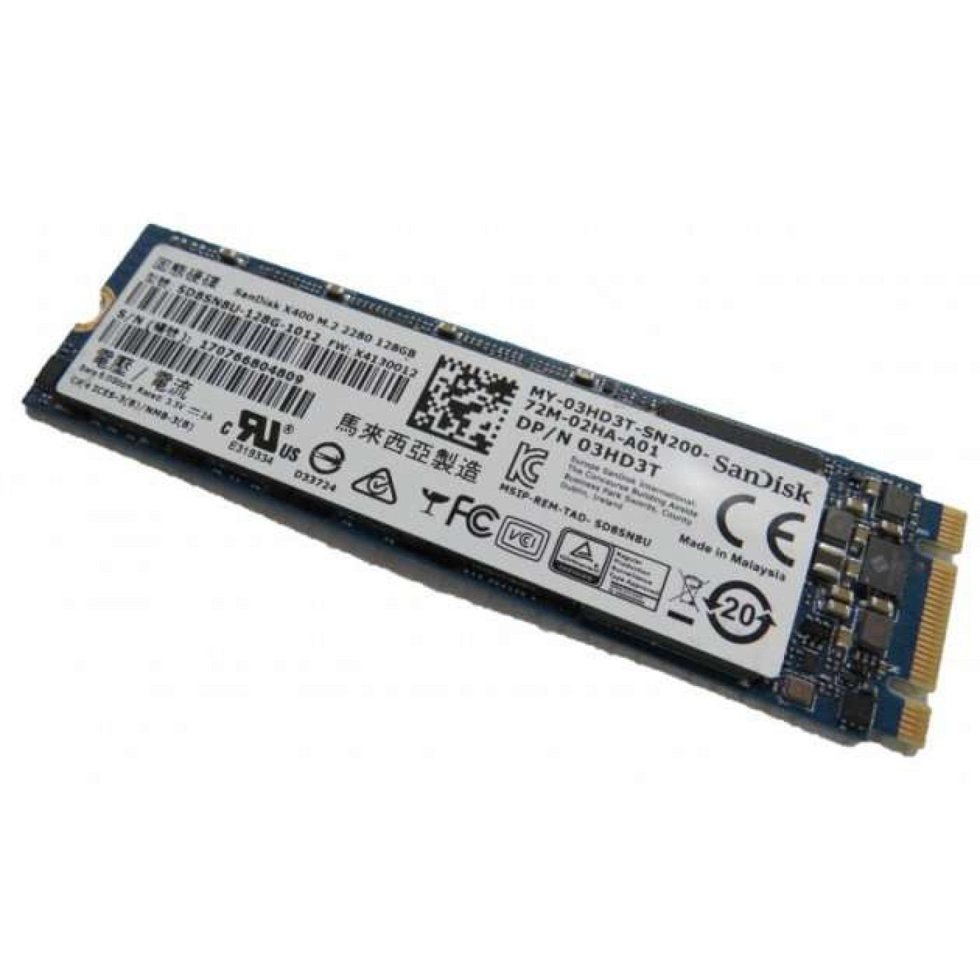 Накопитель SSD Sandisk M.2 Sata 128Gb X400 (SD8SN8U-128G-1012) Б/у