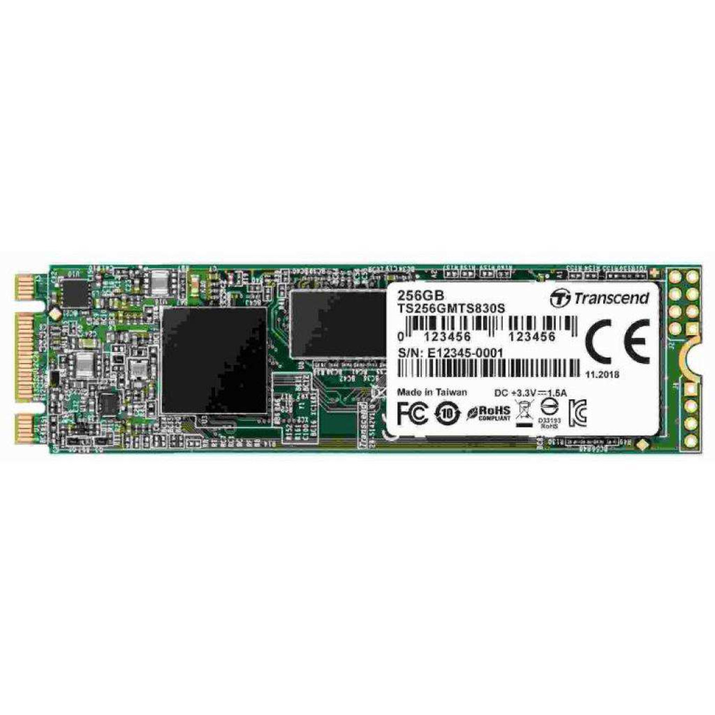 Накопичувач SSD Transcend m.2 sata MTS830S 256 GB (TS256GMTS830S)