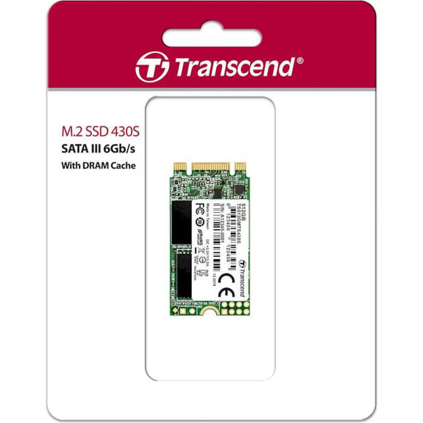 Накопичувач SSD Transcend m.2 sata 512GB (TS512GMTS430S)