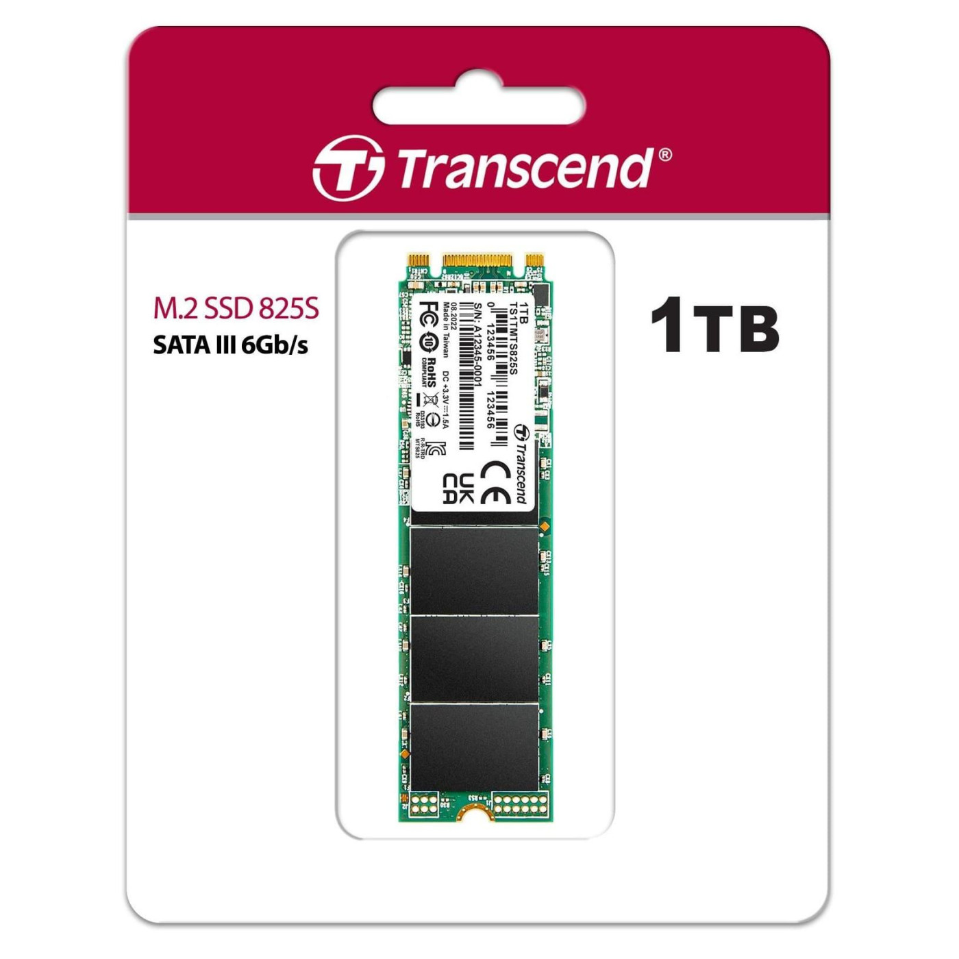 Накопичувач SSD Transcend m.2 sata 2280 1TB (TS1TMTS825S)