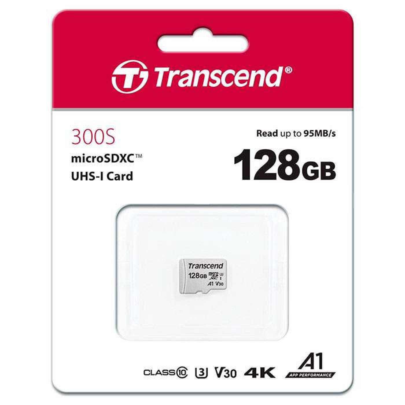 Карта памяти Transcend 128GB microSDXC C10 UHS-I R95/W45MB/s (TS128GUSD300S)