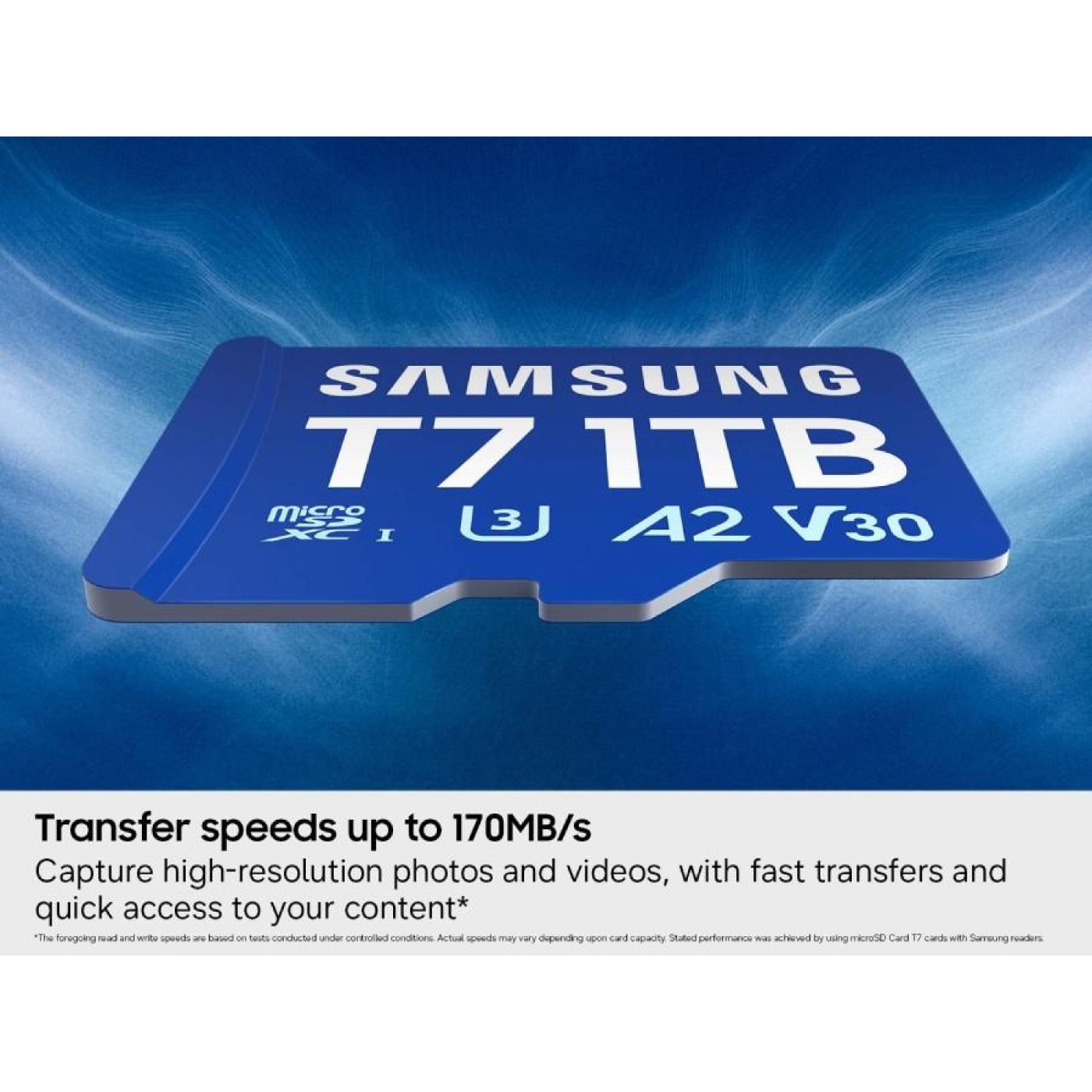 Карта пам’яти SAMSUNG MICRO SDXC T7 1TB, U3, V30, A2 до 170 Мб/с