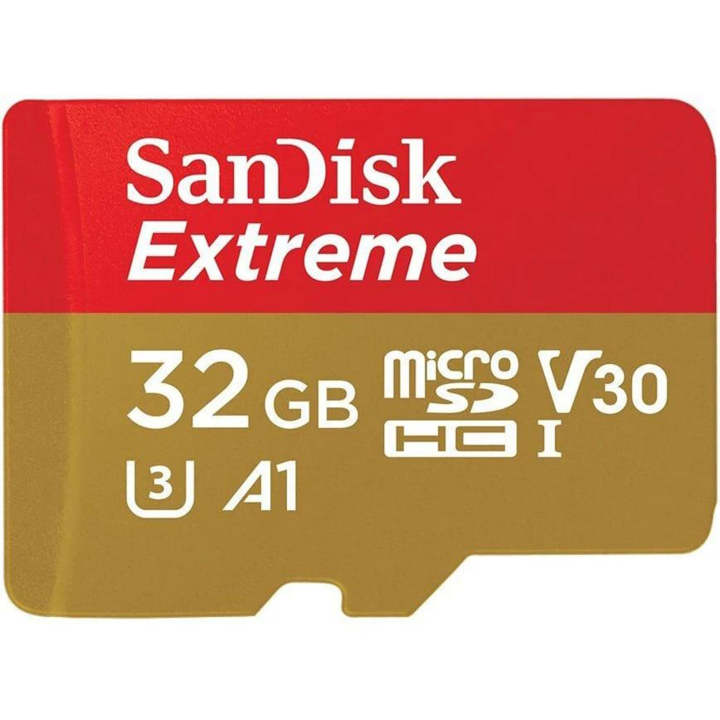 Карта пам'яті Sandisk microSDHC (UHS-1 U3) Extreme Action A1 32Gb class 10 V30 (R100MB/s, 667x) (adapter SD) (SDSQXAF-032G-GN6MA)