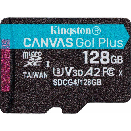 Карта пам'яті Kingston microSD 128GB C10 UHS-I U3 A2 V30 R200MB/s (SDCG4/128GBSP)