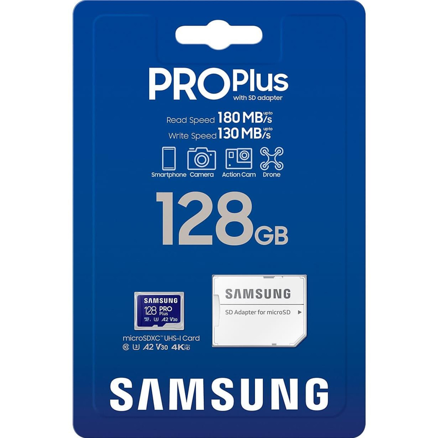 Карта пам'яті Samsung microSDXC 128GB C10 UHS-I R130MB/s PRO Plus (MB-MD128SA/EU)