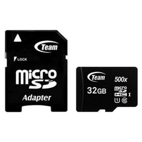 Карта пам'яті Team MicroSDHC 32GB UHS-I Class 10 Black + SD-adapter (TUSDH32GCL10U03)