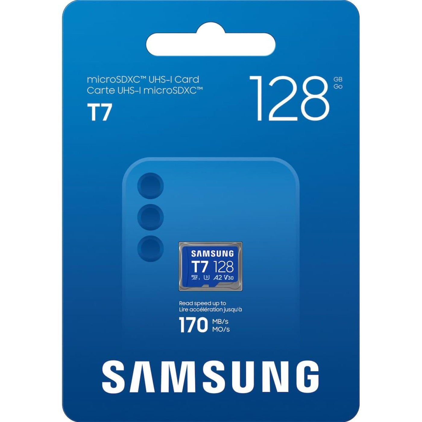 Карта пам’яти SAMSUNG MICRO SDXC T7 128GB, U3, V30, A2 до 170 Мб/с