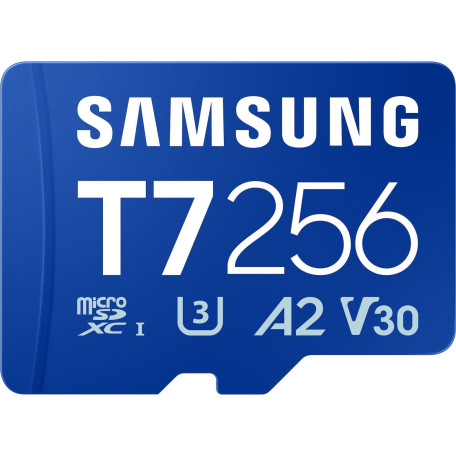 Карта пам'яті Samsung MICRO SDXC T7 256GB, U3, V30, A2 до 170 Мб/с (MB-MB256T/WW)