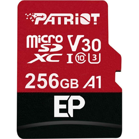 Карта пам'яті Patriot 256GB microSDXC UHS-I/U3 Class 10 EP A1 R90/W80MB/s (PEF256GEP31MCX)