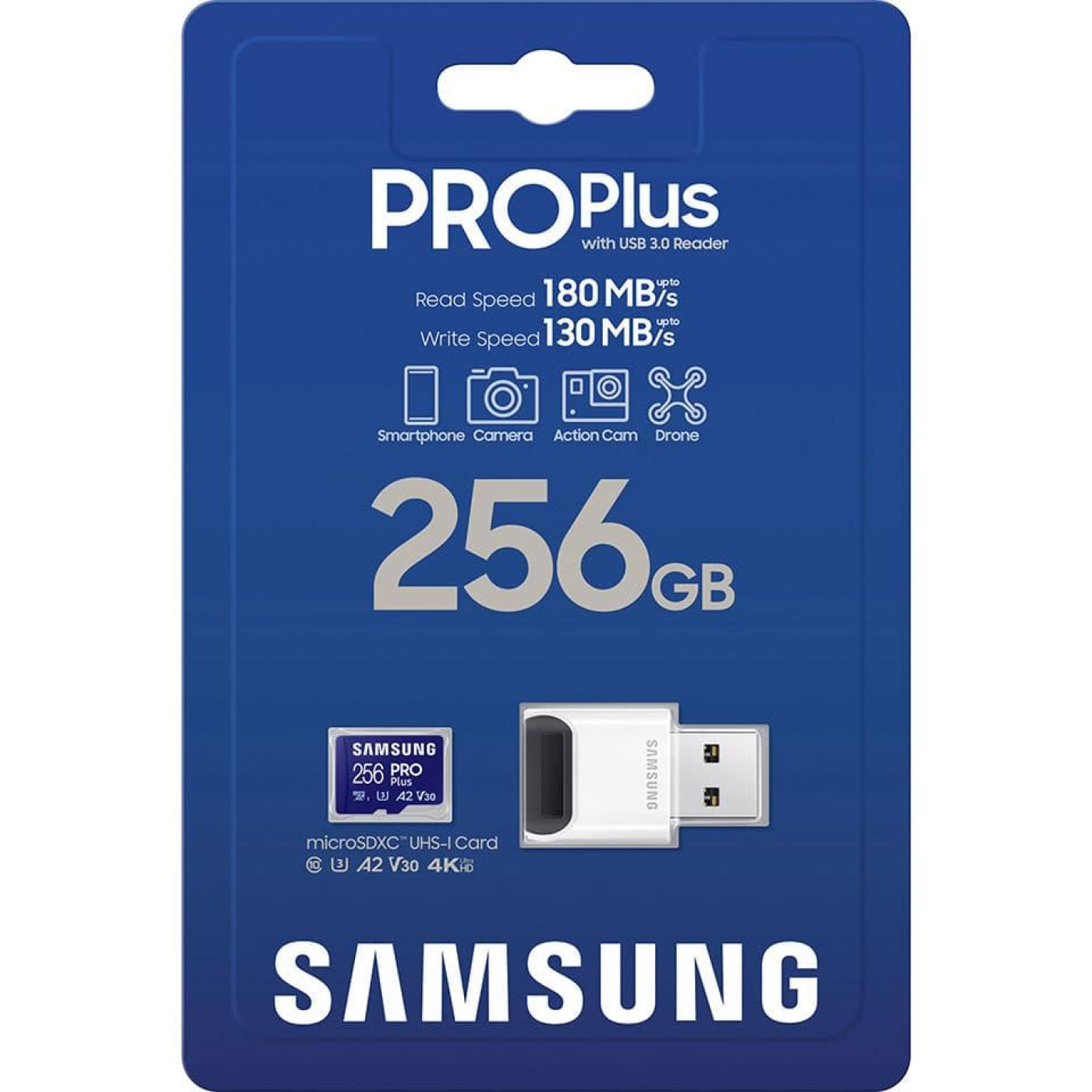Карта пам’яти MICRO SDXC PRO+ 256GB W/READER MB-MD256SB/WW SAMSUNG