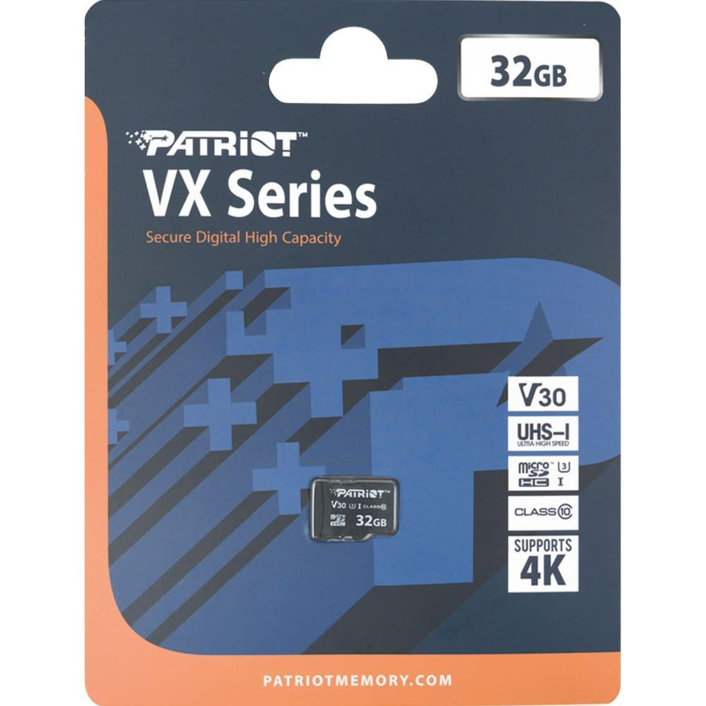 Карта памяти Patriot Micro SDHC VX Series 32GB V3.0 (PSF32GVX31MCH)