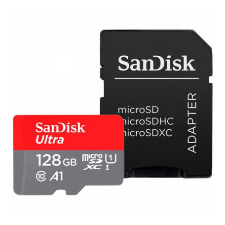 Карта пам'яті Sandisk microSDXC (UHS-1) Ultra 128Gb class 10 A1 (140Mb/s) (adapter) (SDSQUAB-128G-GN6MA)