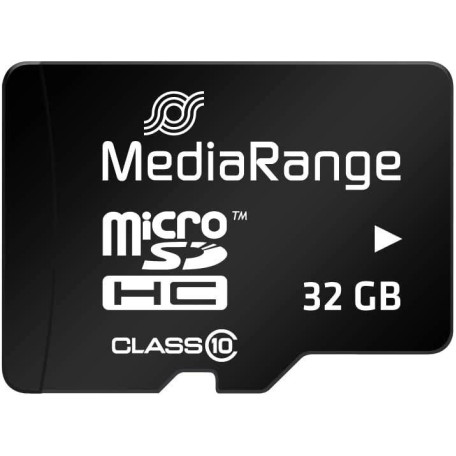 Карта пам'яті MediaRange 32GB microSDHC memory card, Class 10, with SD adapter (MR959)