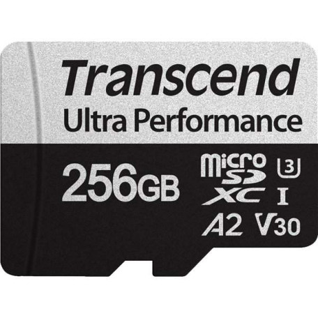 Карта пам'яті Transcend 256GB microSDXC C10 UHS-I U3 A2 R160/W125MB/s + SD (TS256GUSD340S)