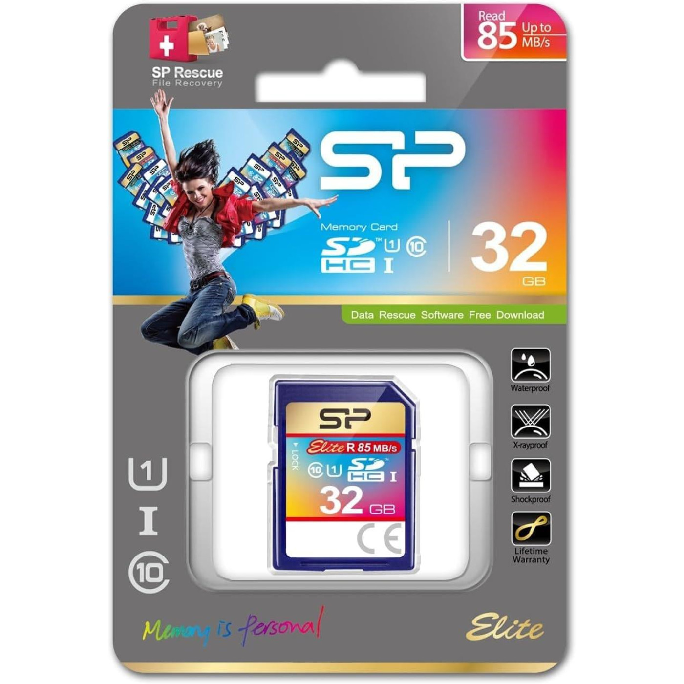 Карта пам'яті Silicon Power SDHC (UHS-1) SiliconPower Elite 32Gb class 10 (SP032GBSDHAU1V10)