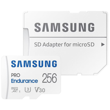 Карта пам'яті Samsung microSDXC 256GB C10 UHS-I R180MB/s PRO Endurance + SD (MB-MJ256KA/EU)