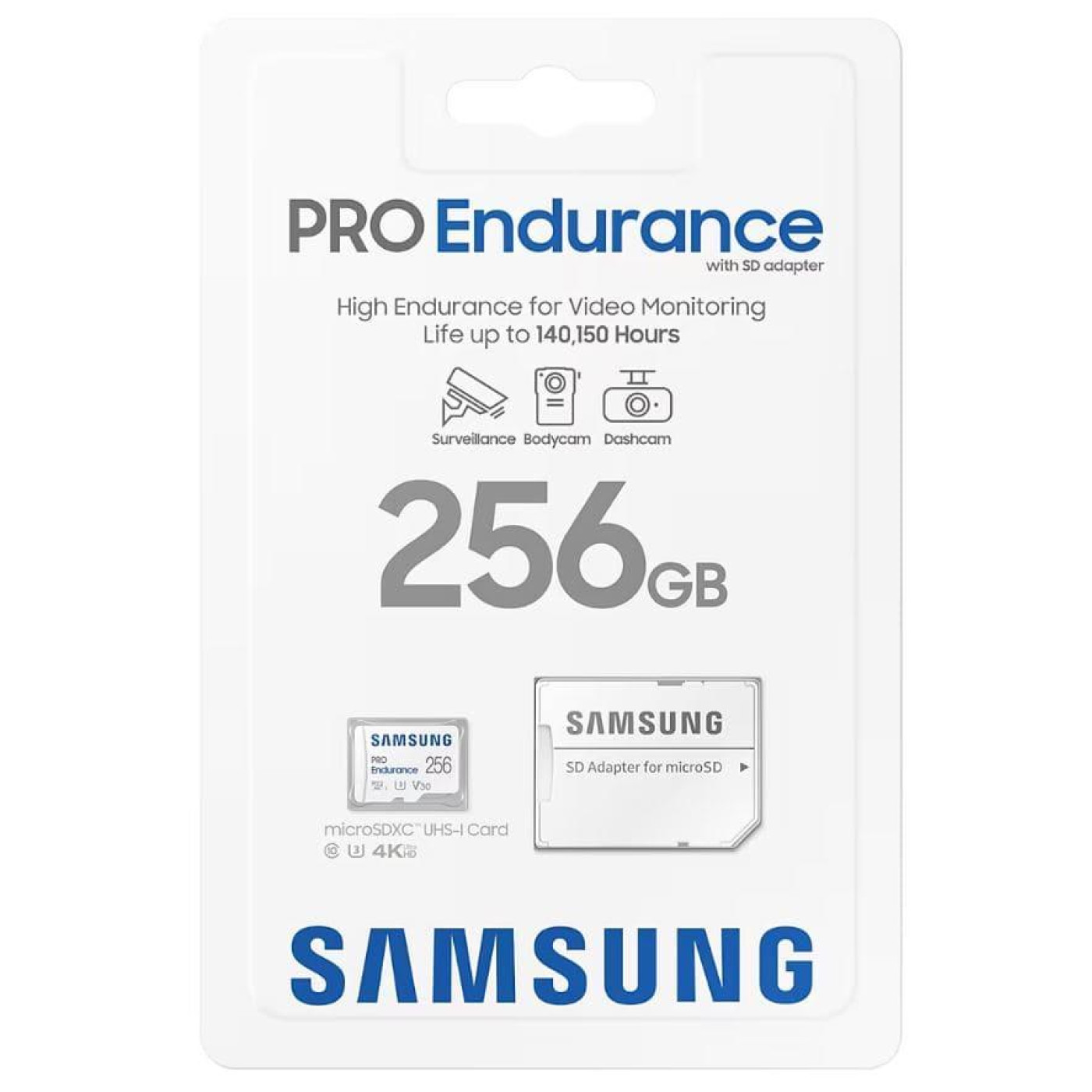 Карта пам'яті Samsung microSDXC 256GB C10 UHS-I R180MB/s PRO Endurance + SD (MB-MJ256KA/EU)