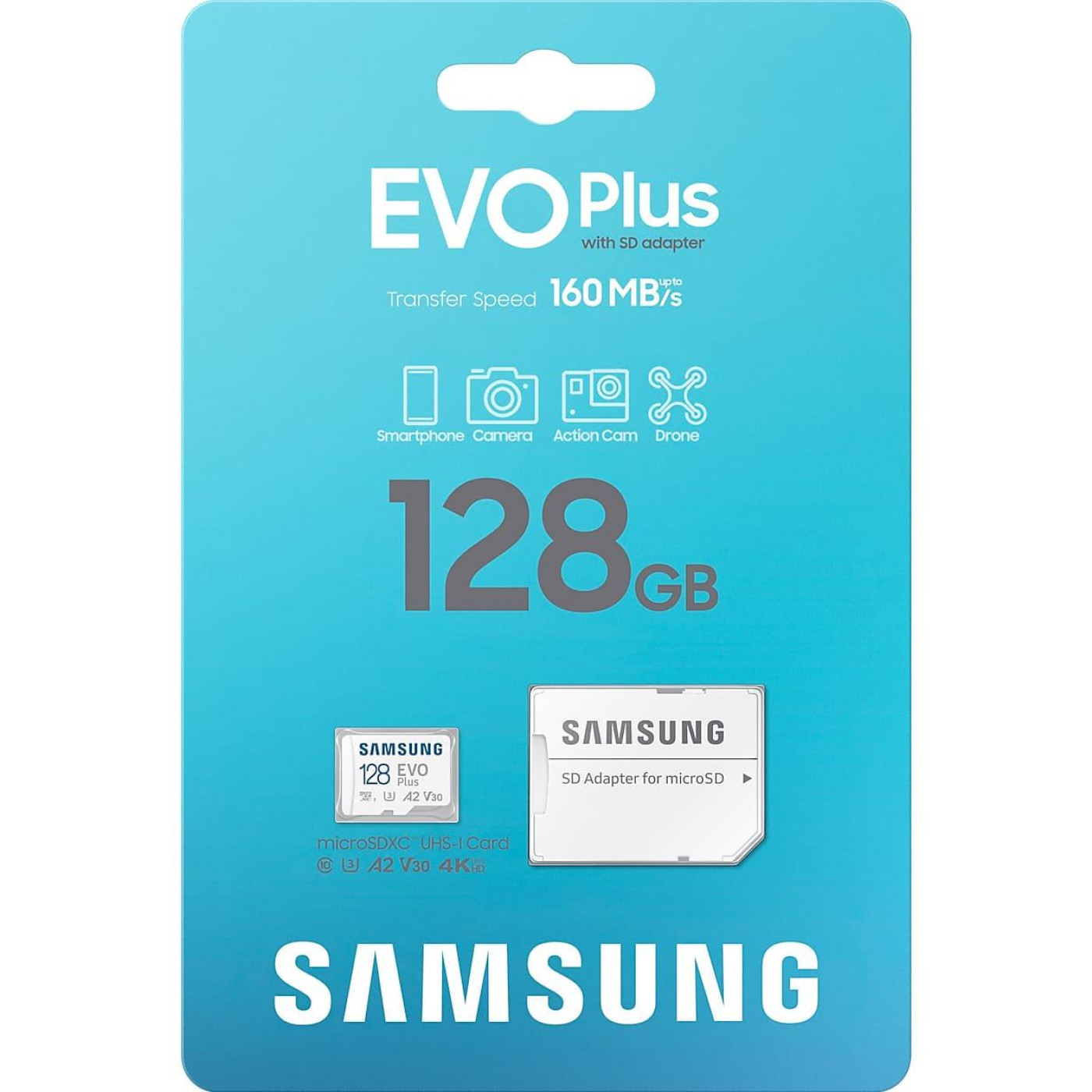 Карта пам’яти MICRO SDXC EVO+ 128GB V30 W/A MB-MC128SA/EU SAMSUNG