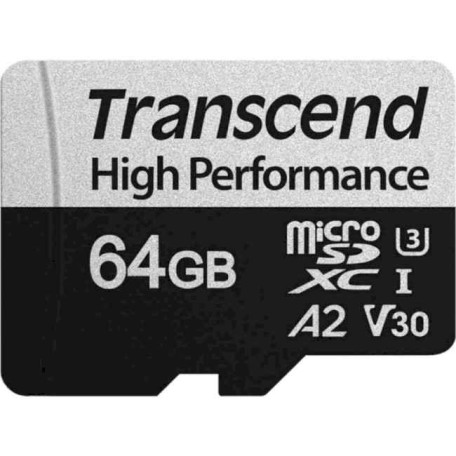 Карта памяти Transcend 64GB microSDXC 340S UHS-I U3 A2 + ad (TS64GUSD340S)