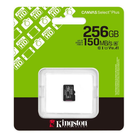 Карта пам'яті Kingston 256GB microSDXC Canvas Select Plus G en3 150R A1 Single Pack w/o ADP SDCS3/256GBSP (SDCS3/256GBSP)