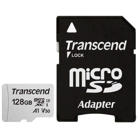 Карта пам'яті Transcend 128GB microSDXC UHS-I/U3 Class 10 300S A1 + SD-adapter (TS128GUSD300S-A)