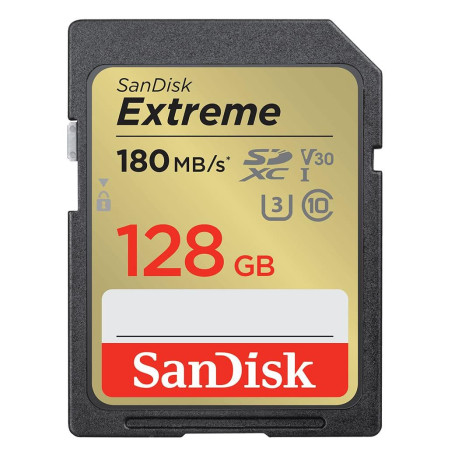 Карта пам'яті Sandisk 128GB SD C10 UHS-I U3 R180/W90MB/s Extreme V30 (SDSDXVA-128G-GNCIN)