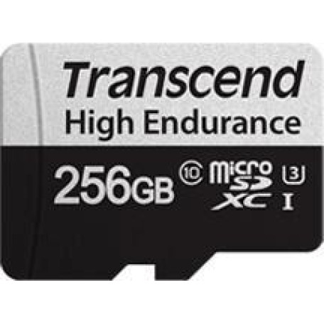 Карта пам'яті Transcend microSDXC, 256Gb, Class10 UHS-I U3, USD350V, SD адаптер, R95/W45 (TS256GUSD35 (TS256GUSD350V)