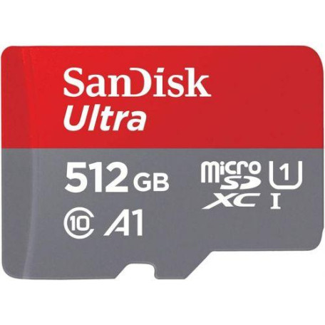 Карта памяти Sandisk microSDXC (UHS-1) Ultra 512Gb class 10 A1 (150Mb/s) (adapter SD) (SDSQUAC-512G-GN6MA)