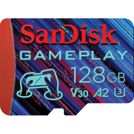 Карта пам'яті Sandisk 128GB microSD class 10 UHS-I U3 V30 A2 GamePlay (SDSQXAA-128G-GN6XN)