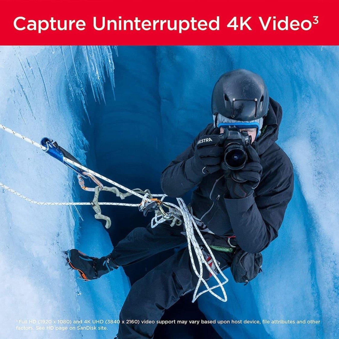 Карта памяти Sandisk 64GB SD C10 UHS-I U3 R200/W90MB/s Extreme Pro V30 (SDSDXXU-064G-GN4IN)