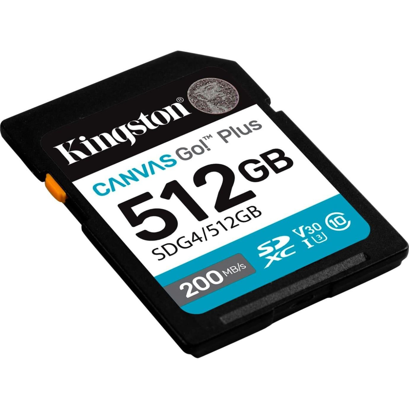 Карта памяти Kingston SDXC (UHS-1 U3) Canvas Go! Plus 512Gb class 10 A2 V30 (R200MB/s, W160MB/s) (SDG4/512GB)