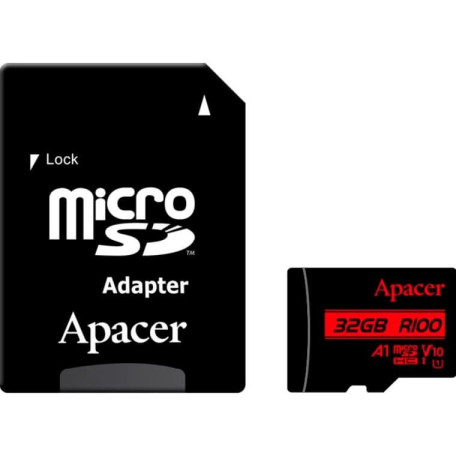 Карта пам'яті Apacer i MicroSDHC 32GB UHS-I Class 10 + SD adapter (AP32GMCSH10UB-R)