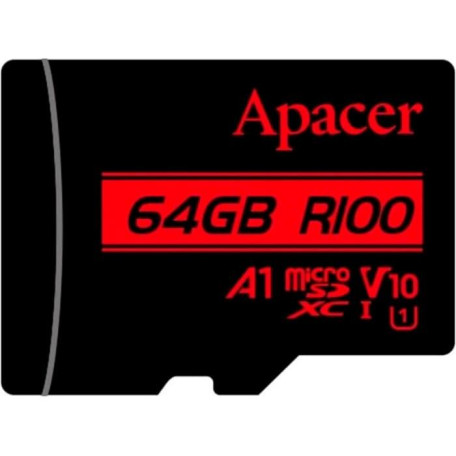 Карта памяти Apacer i MicroSDHC 64GB UHS-I Class 10 (AP64GMCSX10UB-RA)