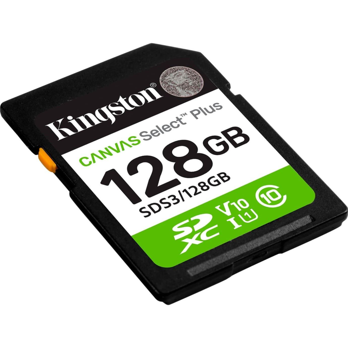Карта пам'яті Kingston 128GB SDXC Canvas Select Plus Gen3 1 50MB/s C10 UHS-I U1 V10 SDS3/128GB (SDS3/128GB)