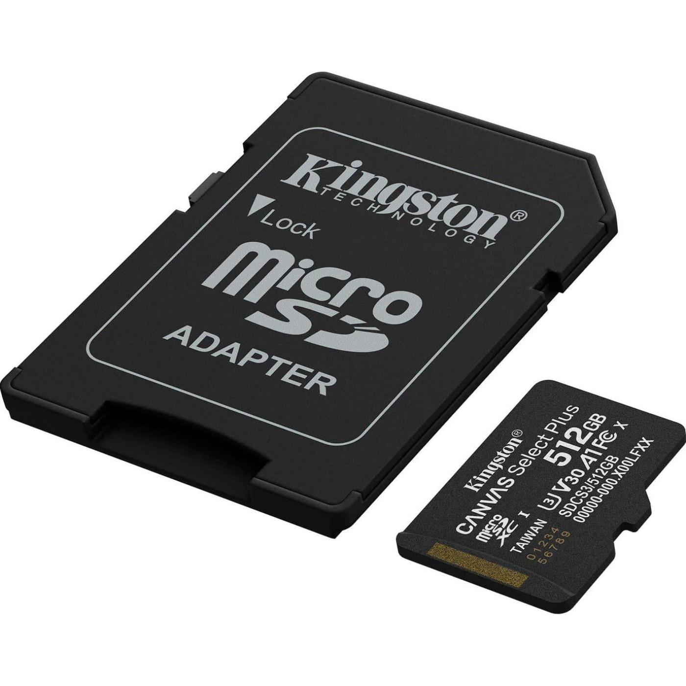 Карта памяти Kingston 512GB microSDXC Canvas Select Plus G en3 150MB/s A1 Card + Adapter SDCS3/512GB (SDCS3/512GB)
