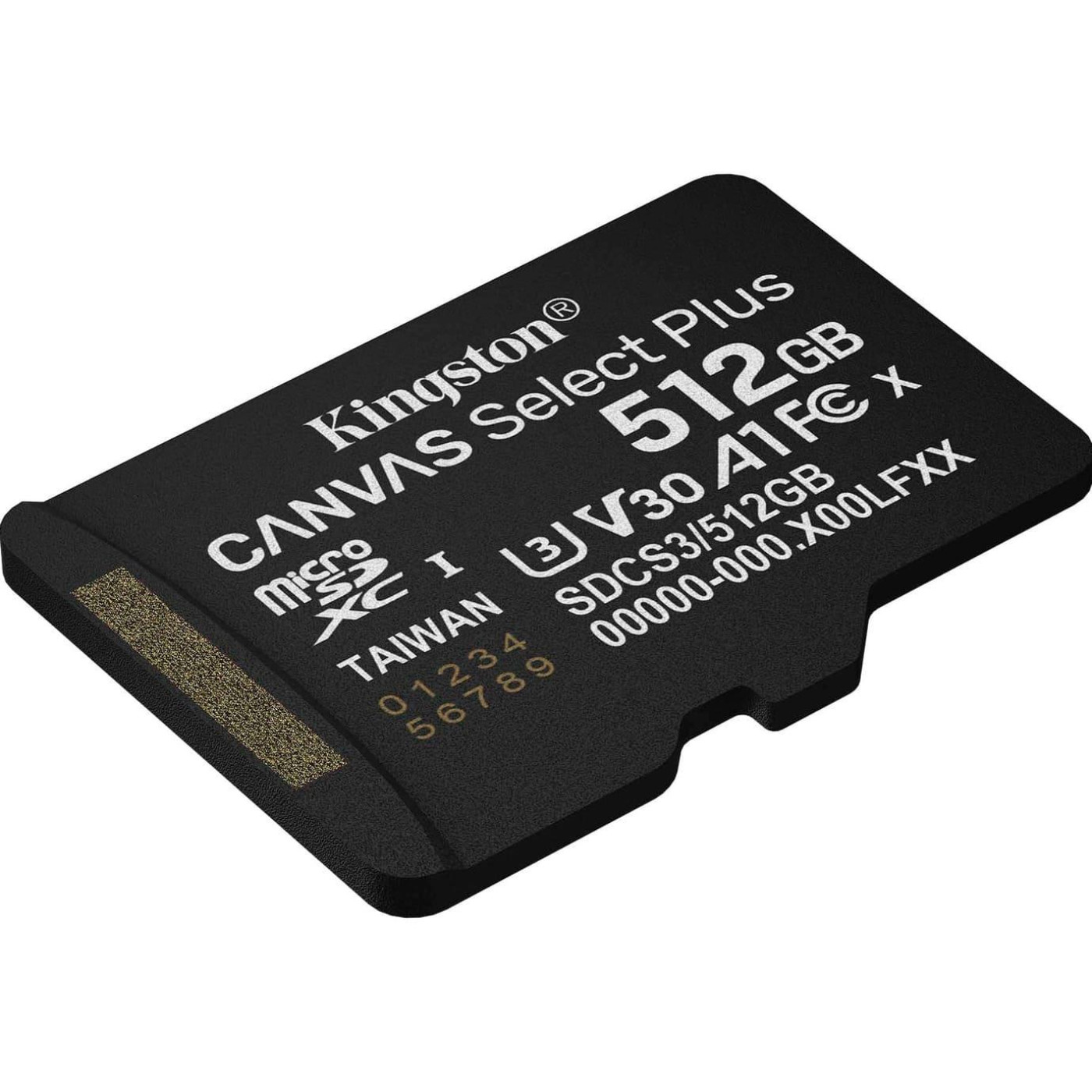 Карта памяти Kingston 512GB microSDXC Canvas Select Plus G en3 150R A1 Single Pack w/o ADP SDCS3/512GBSP (SDCS3/512GBSP)