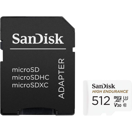 Карта памяти Sandisk 512Gb microSDXC (UHS-1 U3) High Endurance class 10 (SDSQQNR-512G-GN6IA)