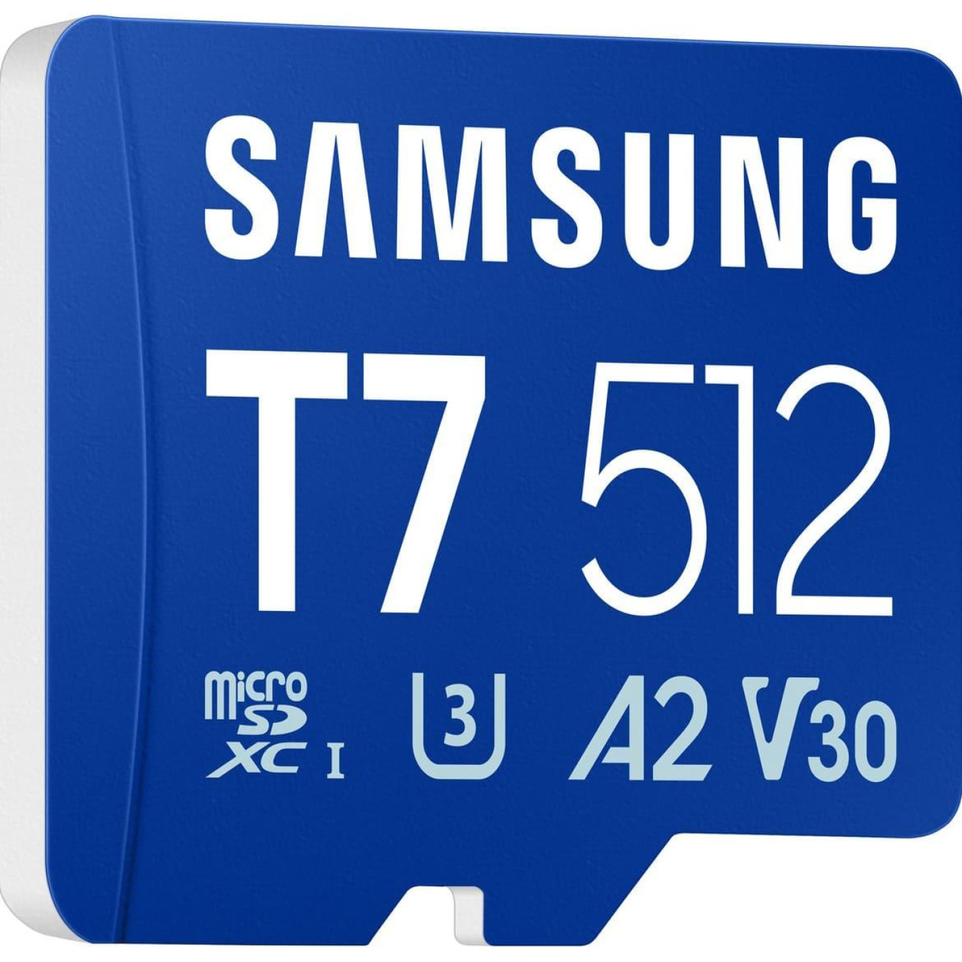 Карта памяти Samsung MICRO SDXC T7 512GB, U3, V30, A2 до 170 Мб/с (MB-MB512T/WW)