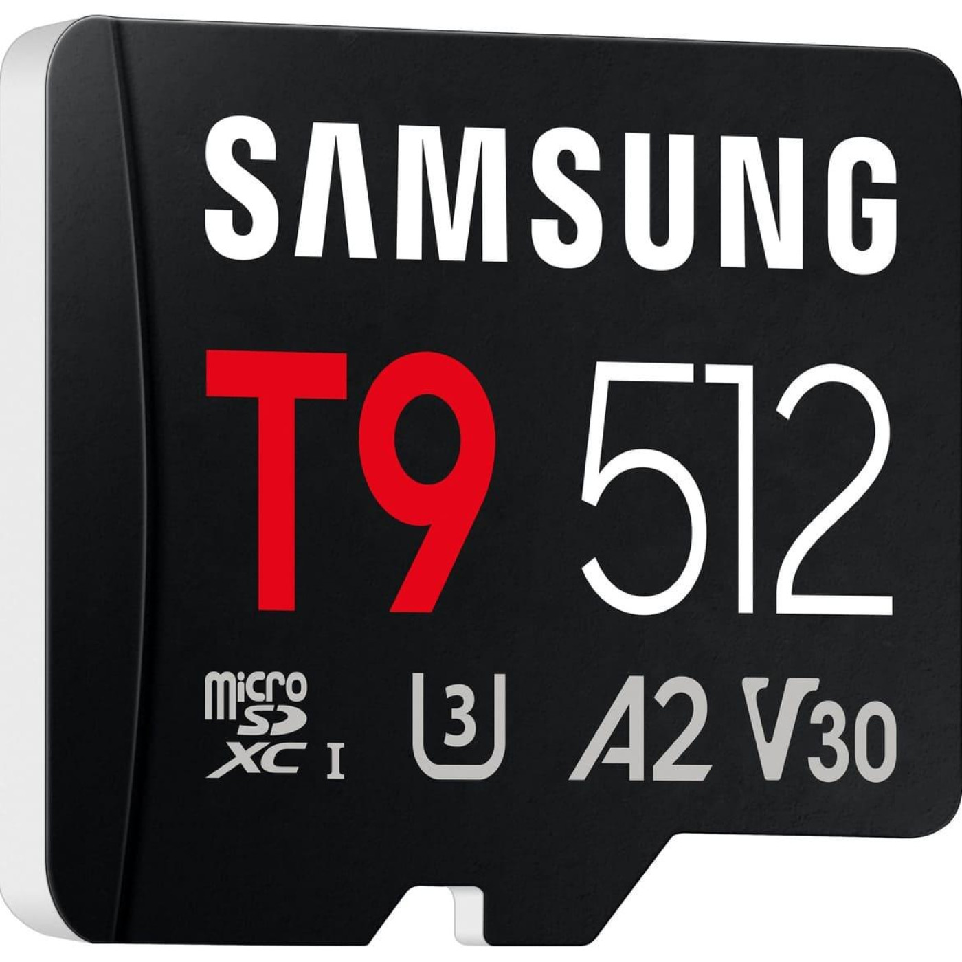 Карта памяти Samsung MICRO SDXC T9 512GB, U3, V30, A2 до 200 Мб/с (MB-MH512T/WW)