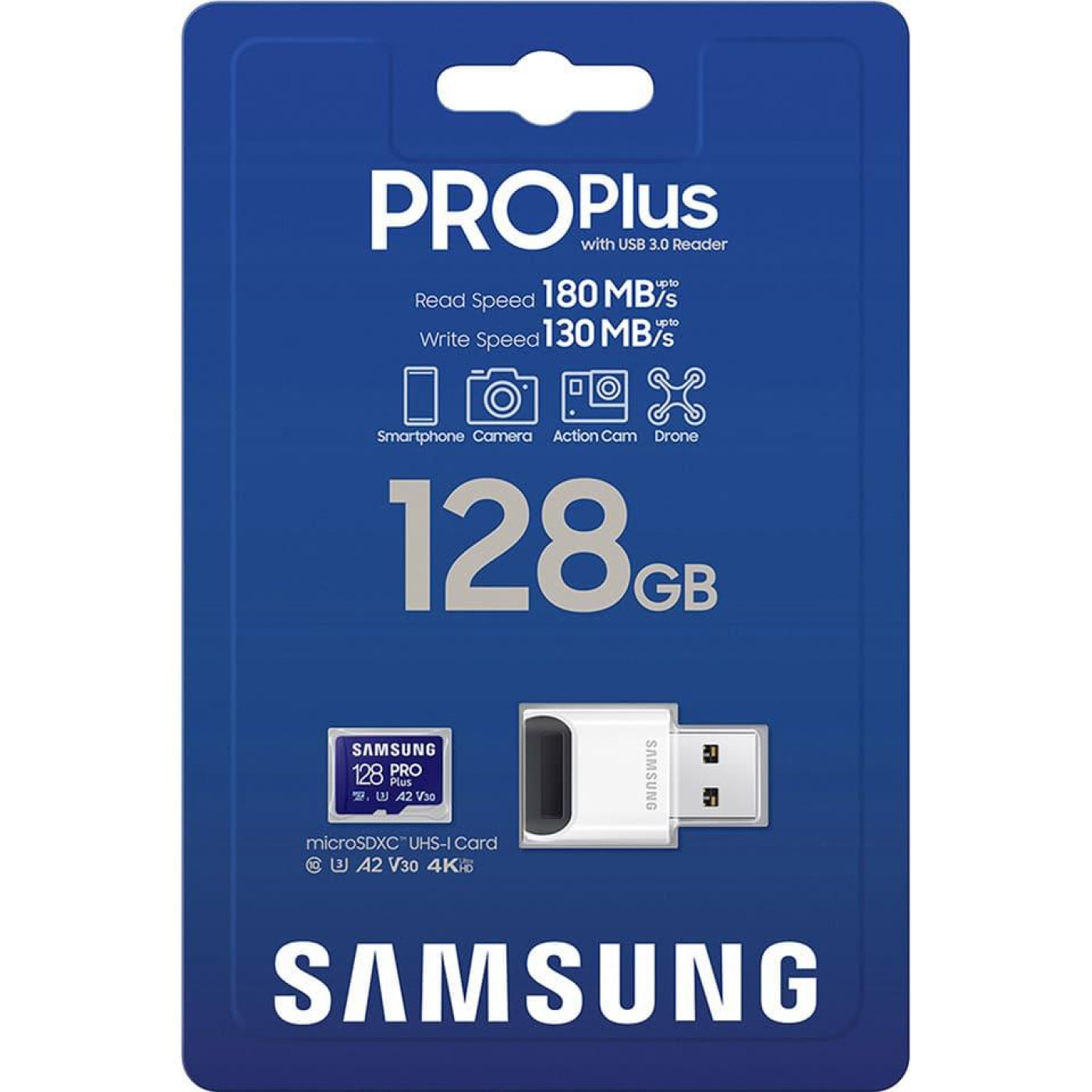 Карта пам’яти MICRO SDXC PRO+ 128GB W/READER MB-MD128SB/WW SAMSUNG
