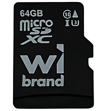 Карта памяти Wibrand microSDXC (UHS-1 U3) 64Gb class 10 (WICDXU3/64GB)
