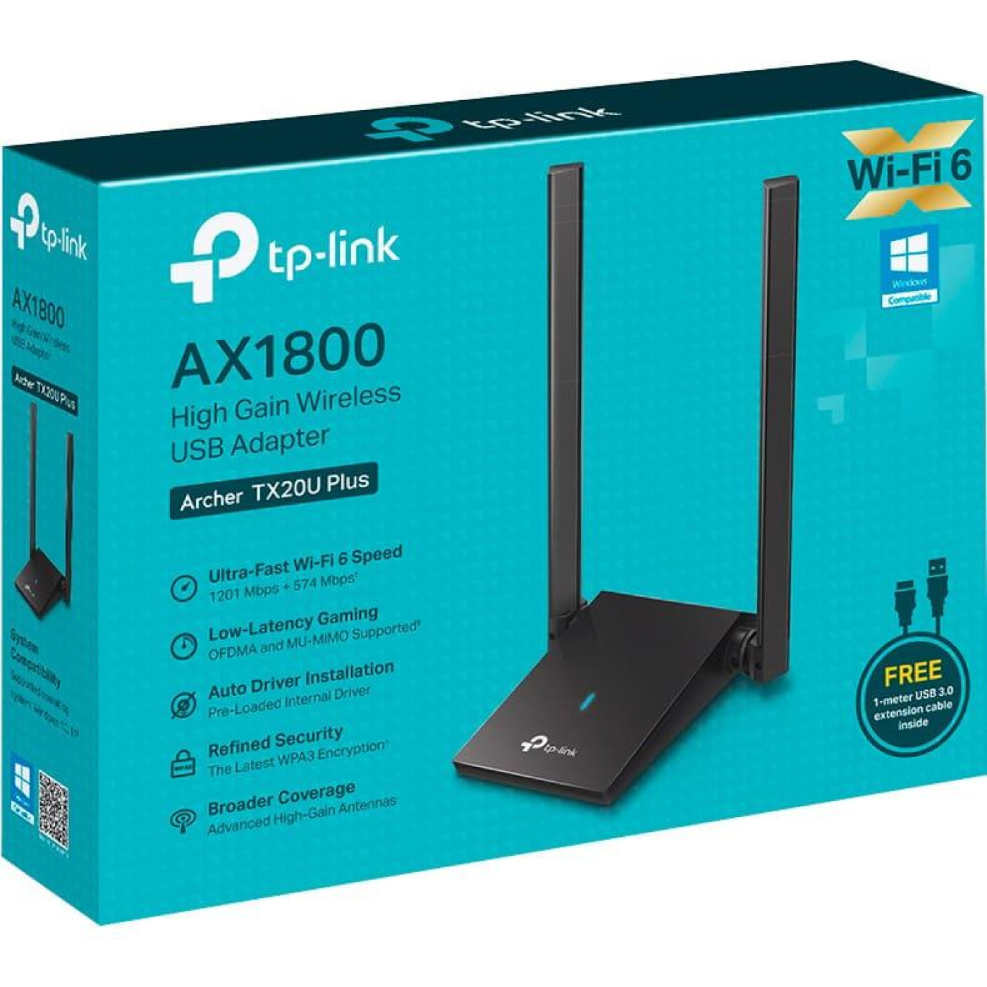 WiFi-адаптер TP-Link USB Archer TX20U Plus (Archer TX20U plus)