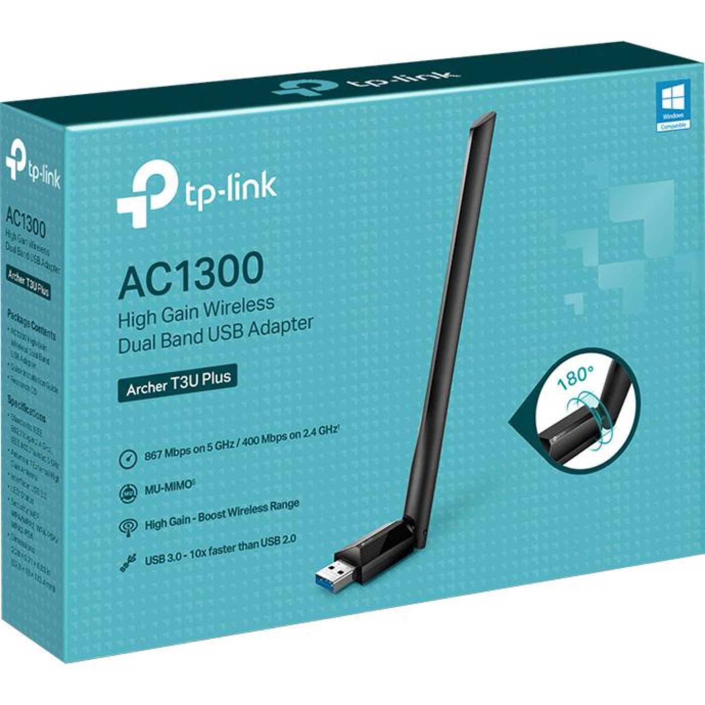 WiFi-адаптер TP-Link USB Archer T3U Plus (Archer T3U Plus)
