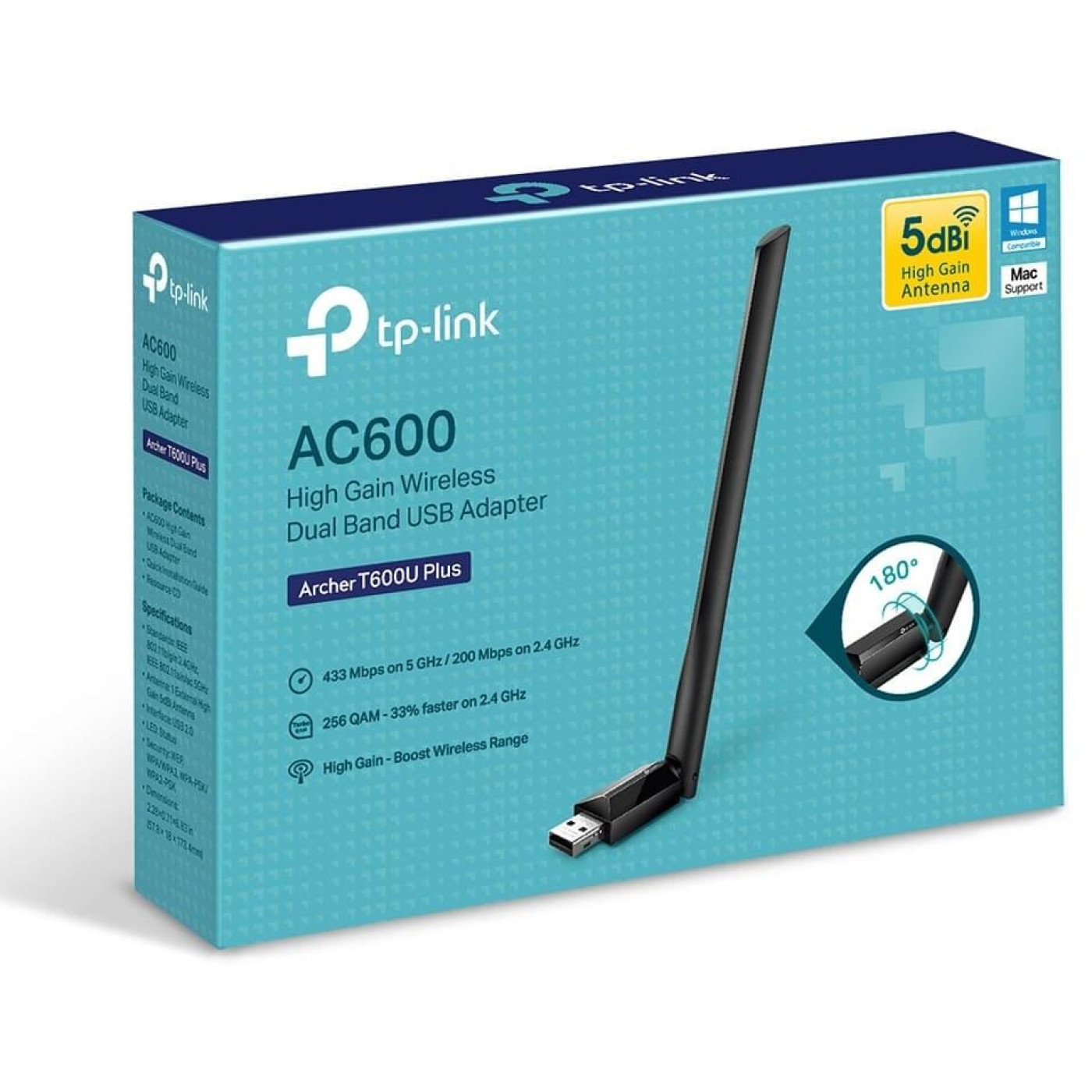 WiFi-адаптер TP-Link USB Archer T600U Plus (Archer T600U Plus)