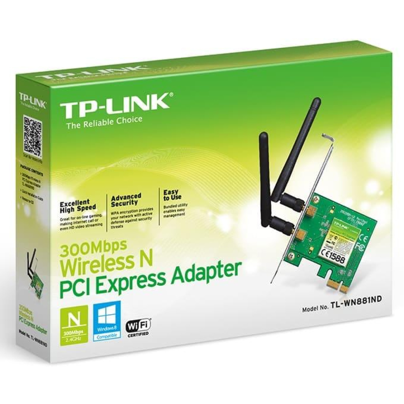 WiFi-адаптер TP-Link TL-WN881ND PCI Express Wi-Fi 4 (N) (TL-WN881ND)