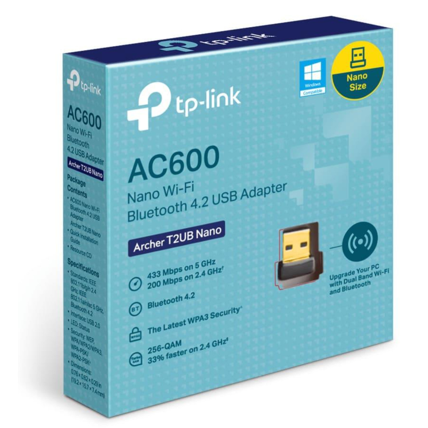 WiFi-адаптер TP-Link USB Archer T2UB Nano + Bluetooth 4.2 (Archer T2UB Nano)