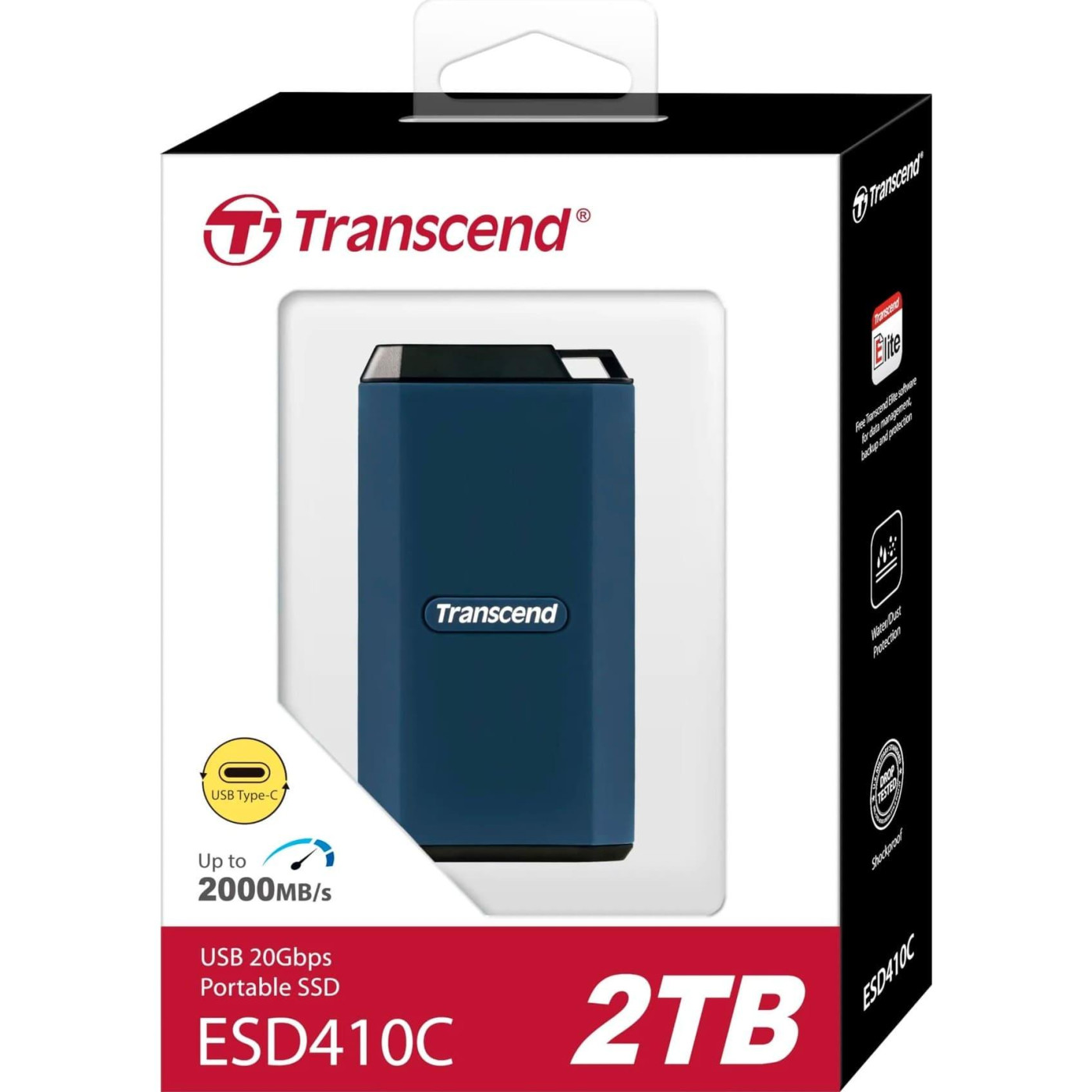 Накопитель SSD Transcend SSD 2TB Transcen USB 3.2 Gen 2x2 Type-C (TS2TESD410C) (FFMSTR02169)