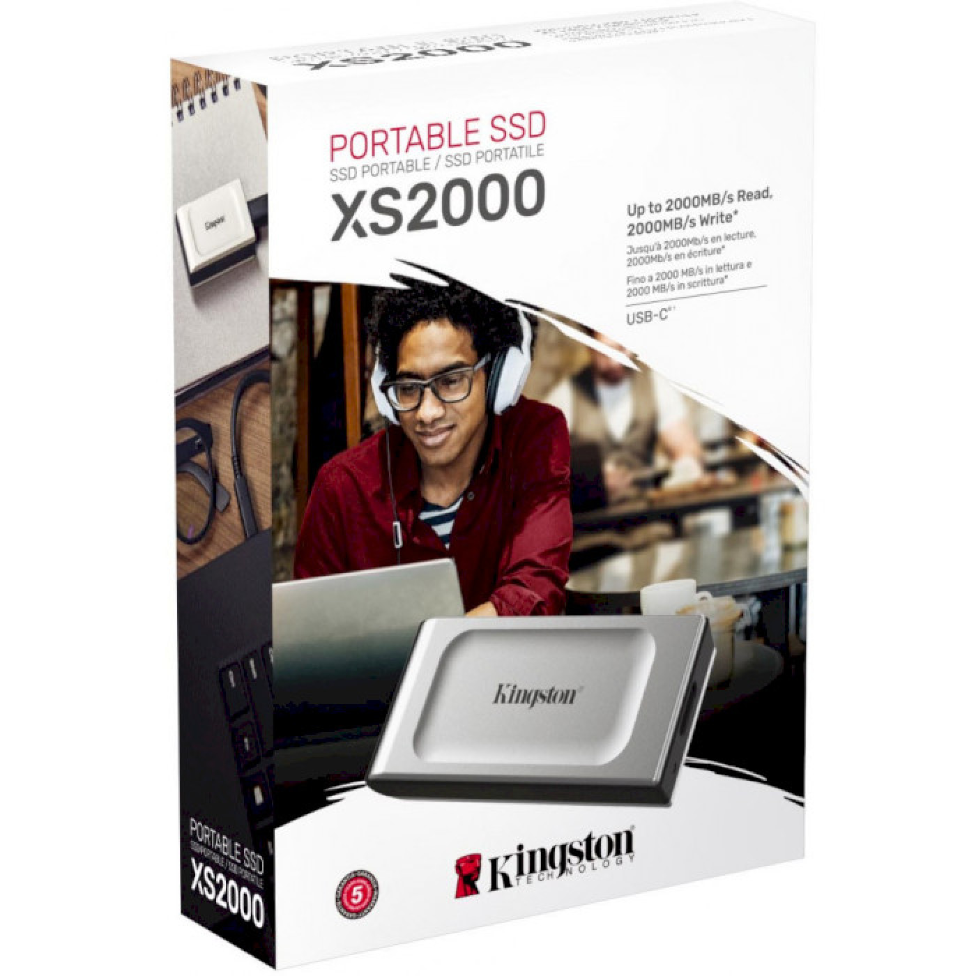 Накопитель SSD Kingston SSD 4TB USB 3.2 Gen 2x2 Type-C XS2000 (SXS2000/4000G)